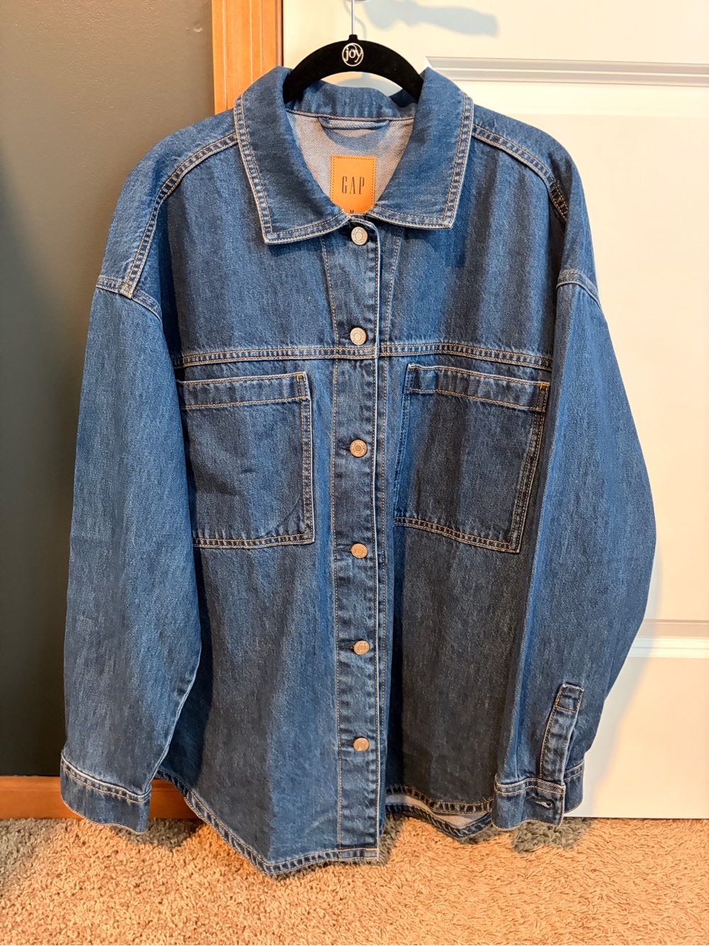 GAP Women's Medium Blue Two-Tone Denim Jacket
